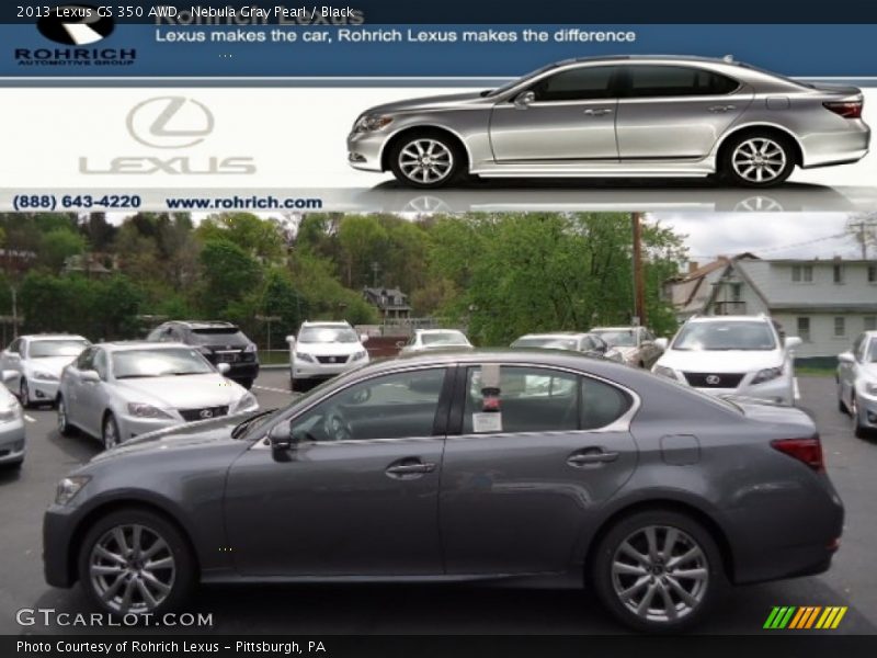 Nebula Gray Pearl / Black 2013 Lexus GS 350 AWD