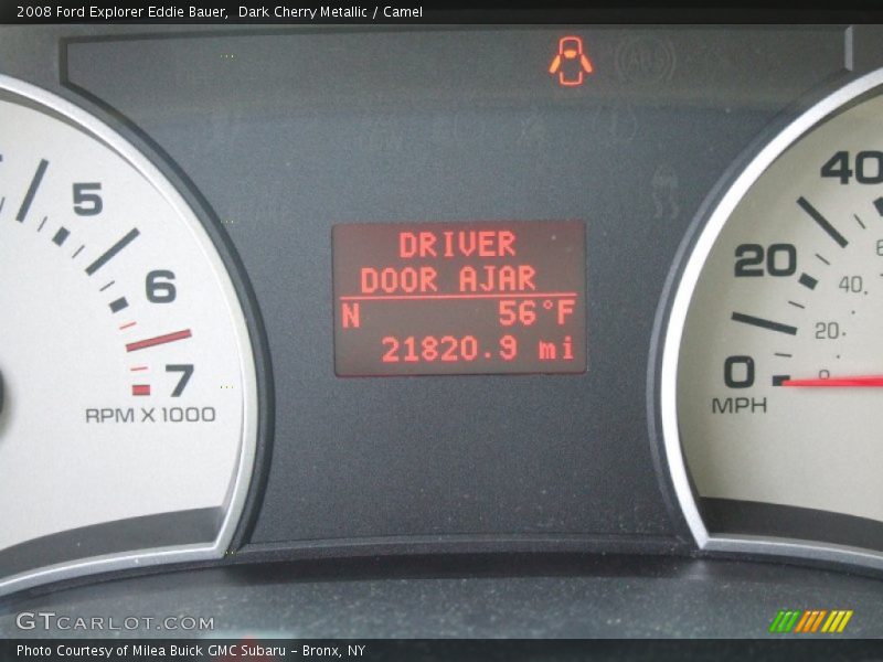 Dark Cherry Metallic / Camel 2008 Ford Explorer Eddie Bauer