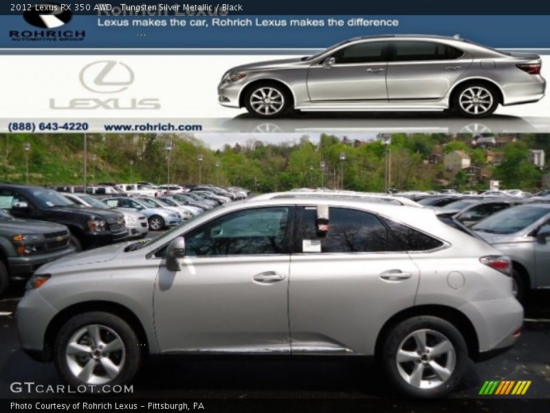 Tungsten Silver Metallic / Black 2012 Lexus RX 350 AWD