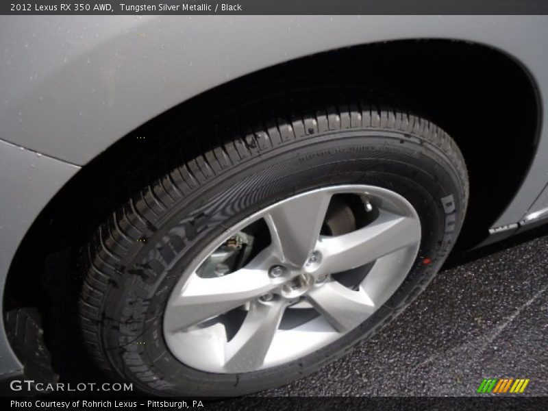 Tungsten Silver Metallic / Black 2012 Lexus RX 350 AWD