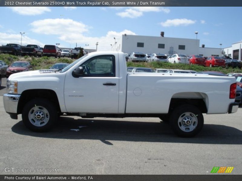 Summit White / Dark Titanium 2012 Chevrolet Silverado 2500HD Work Truck Regular Cab