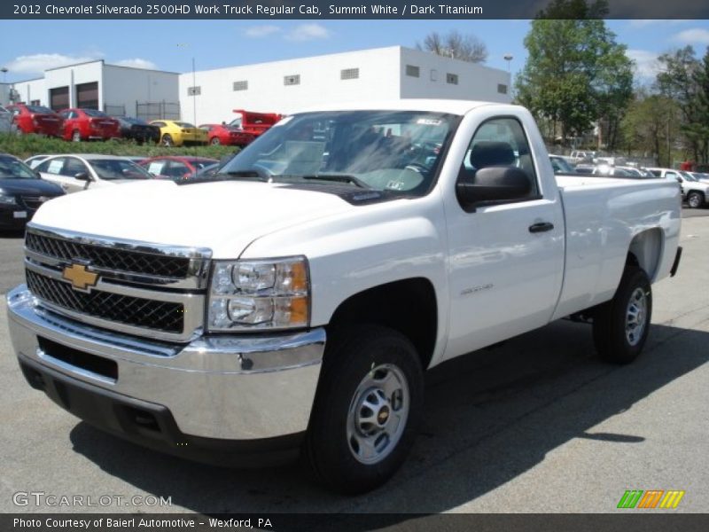 Summit White / Dark Titanium 2012 Chevrolet Silverado 2500HD Work Truck Regular Cab