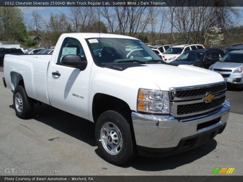 Summit White / Dark Titanium 2012 Chevrolet Silverado 2500HD Work Truck Regular Cab