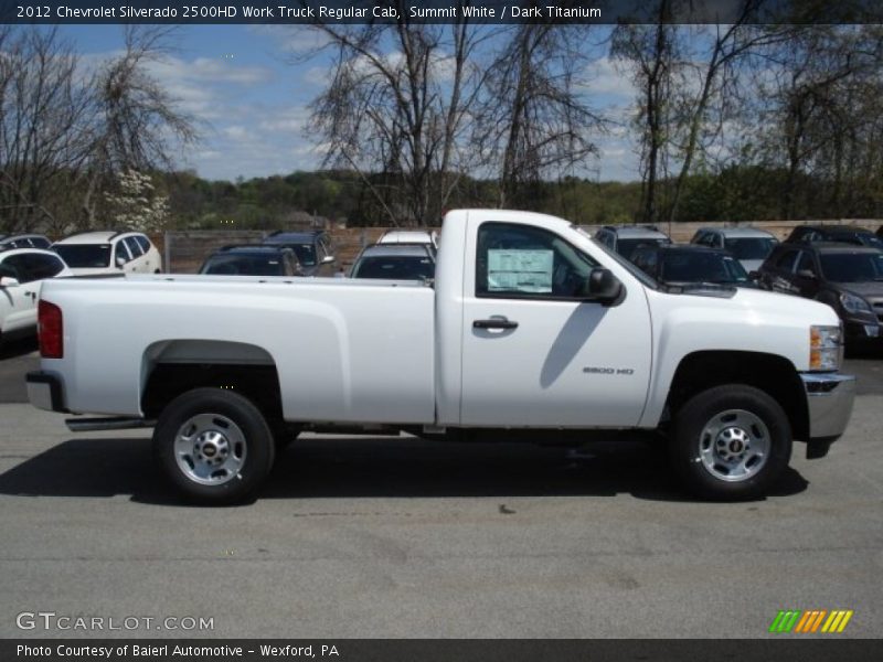 Summit White / Dark Titanium 2012 Chevrolet Silverado 2500HD Work Truck Regular Cab