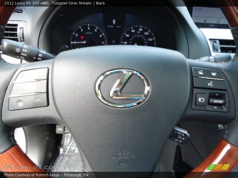 Tungsten Silver Metallic / Black 2012 Lexus RX 350 AWD