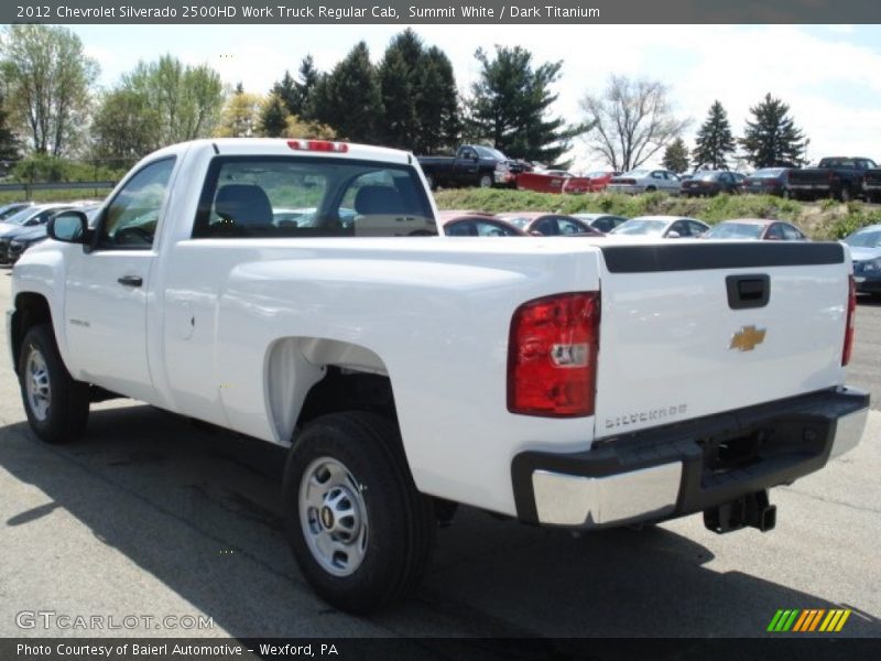 Summit White / Dark Titanium 2012 Chevrolet Silverado 2500HD Work Truck Regular Cab