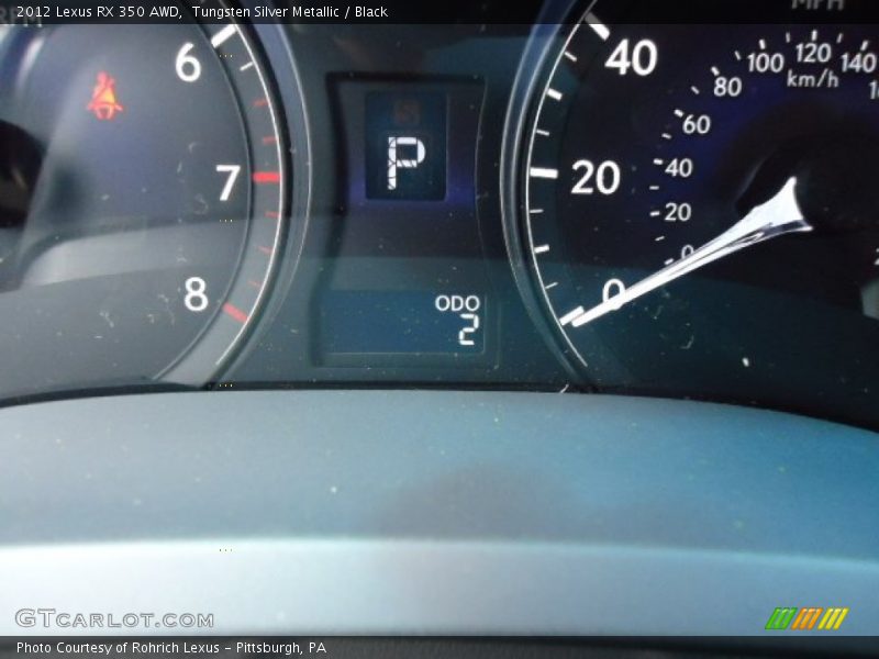 Tungsten Silver Metallic / Black 2012 Lexus RX 350 AWD