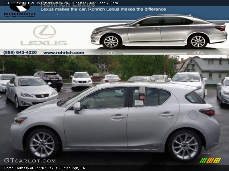 Tungsten Silver Pearl / Black 2012 Lexus CT 200h Hybrid Premium