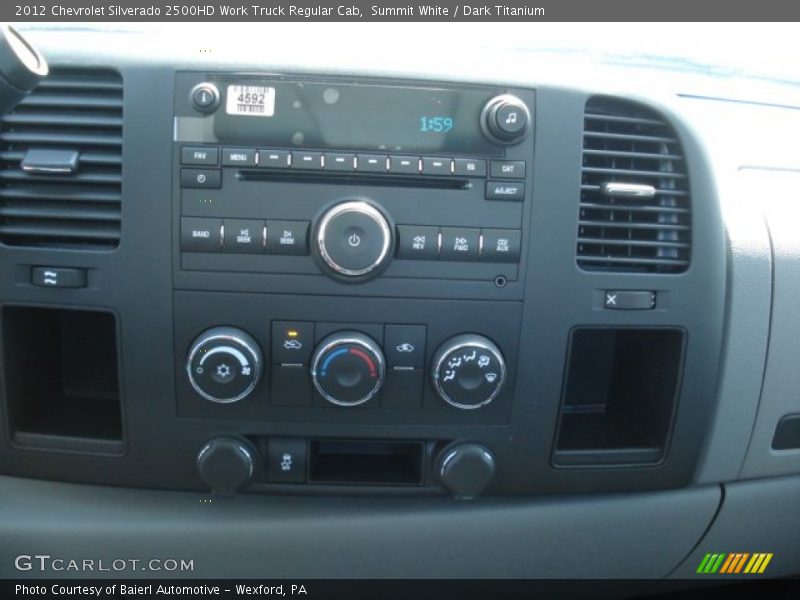 Summit White / Dark Titanium 2012 Chevrolet Silverado 2500HD Work Truck Regular Cab