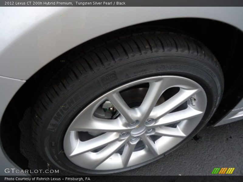 Tungsten Silver Pearl / Black 2012 Lexus CT 200h Hybrid Premium