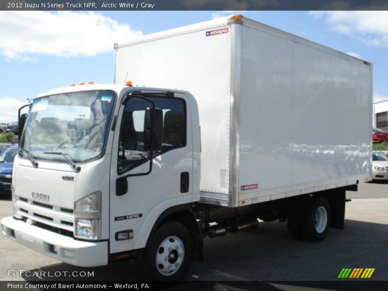 Arctic White / Gray 2012 Isuzu N Series Truck NPR