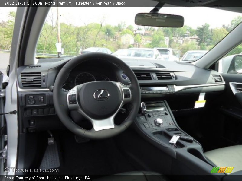 Tungsten Silver Pearl / Black 2012 Lexus CT 200h Hybrid Premium