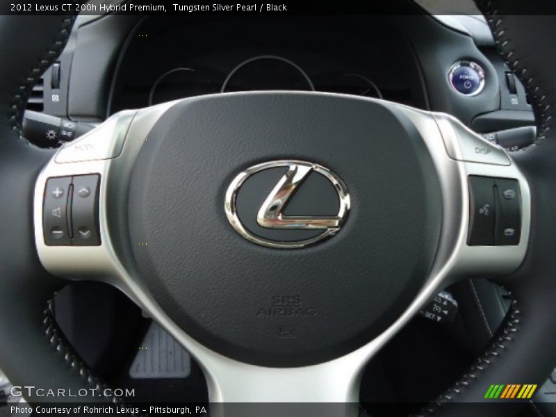 Tungsten Silver Pearl / Black 2012 Lexus CT 200h Hybrid Premium