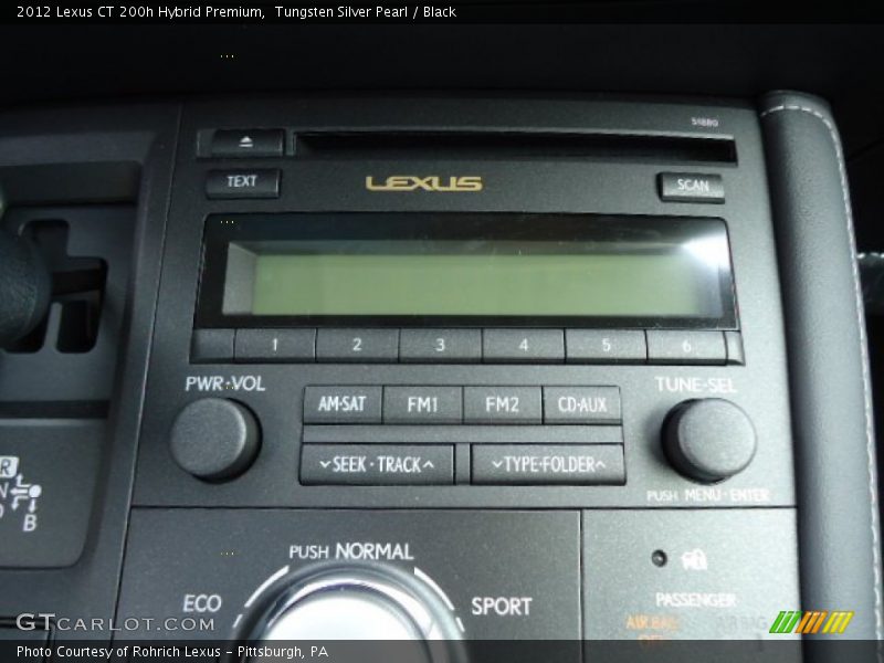 Tungsten Silver Pearl / Black 2012 Lexus CT 200h Hybrid Premium