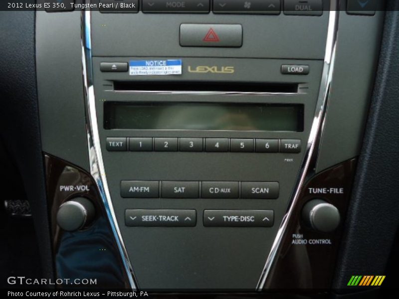 Tungsten Pearl / Black 2012 Lexus ES 350