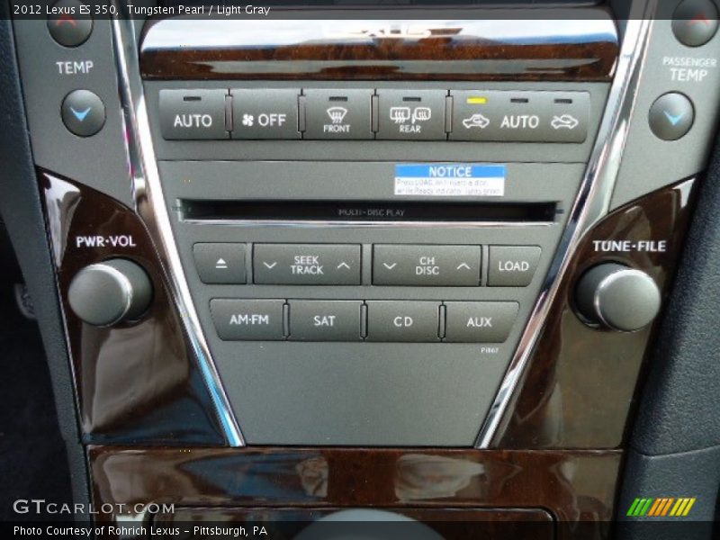 Tungsten Pearl / Light Gray 2012 Lexus ES 350