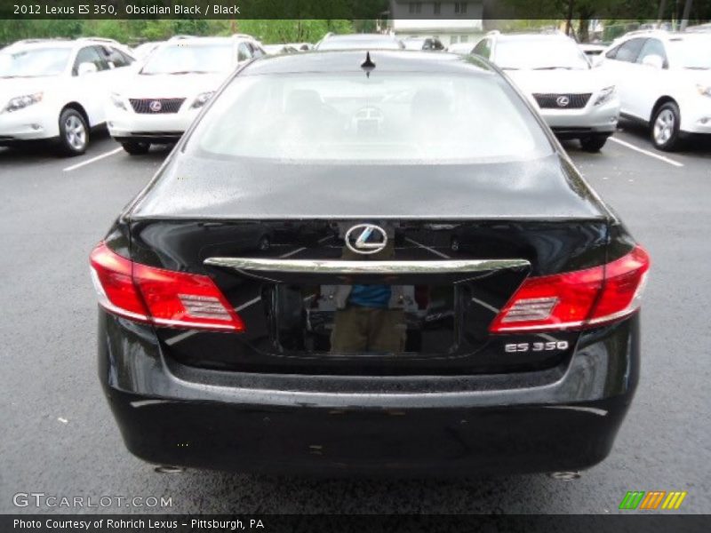 Obsidian Black / Black 2012 Lexus ES 350