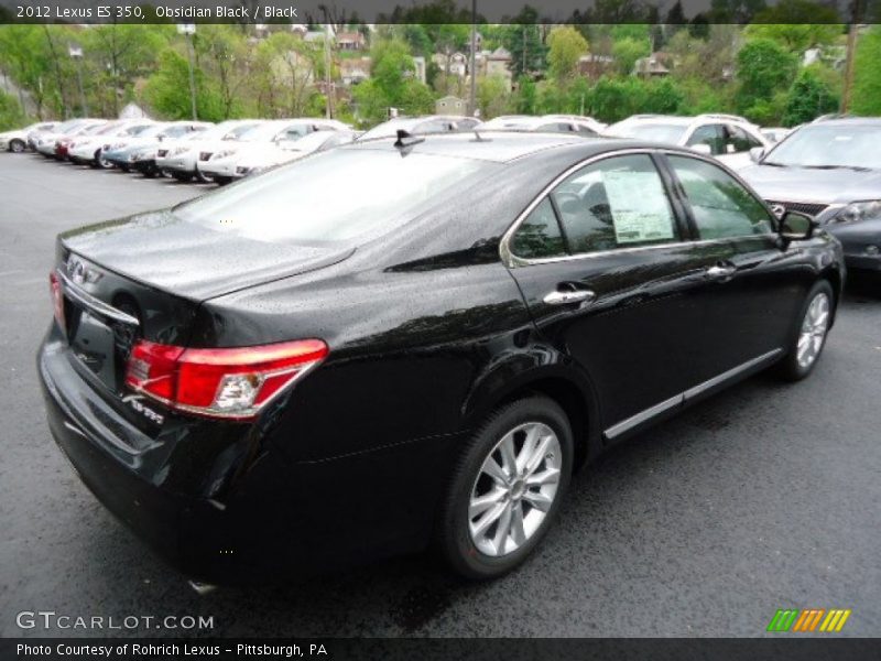 Obsidian Black / Black 2012 Lexus ES 350