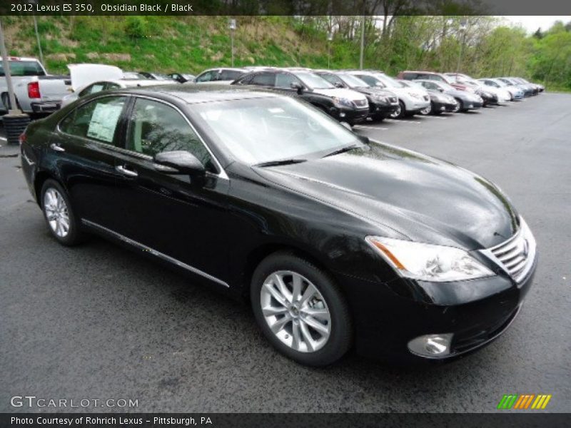 Obsidian Black / Black 2012 Lexus ES 350