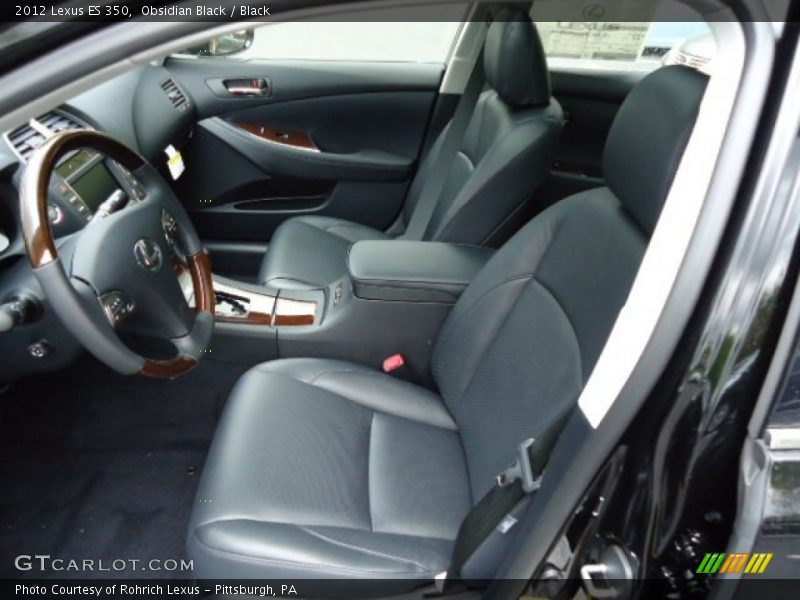Obsidian Black / Black 2012 Lexus ES 350
