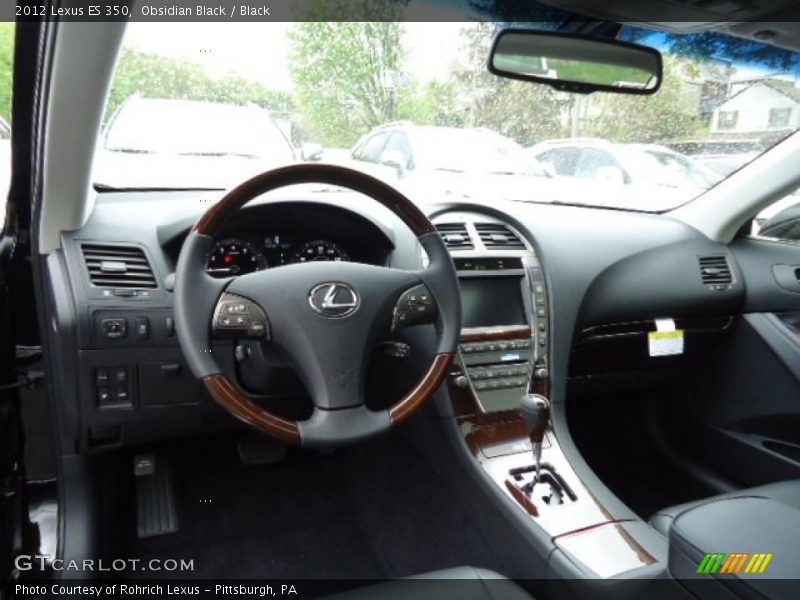 Obsidian Black / Black 2012 Lexus ES 350
