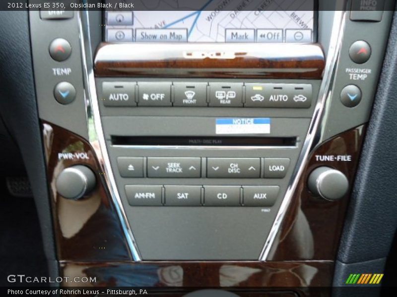 Obsidian Black / Black 2012 Lexus ES 350