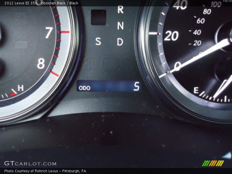 Obsidian Black / Black 2012 Lexus ES 350