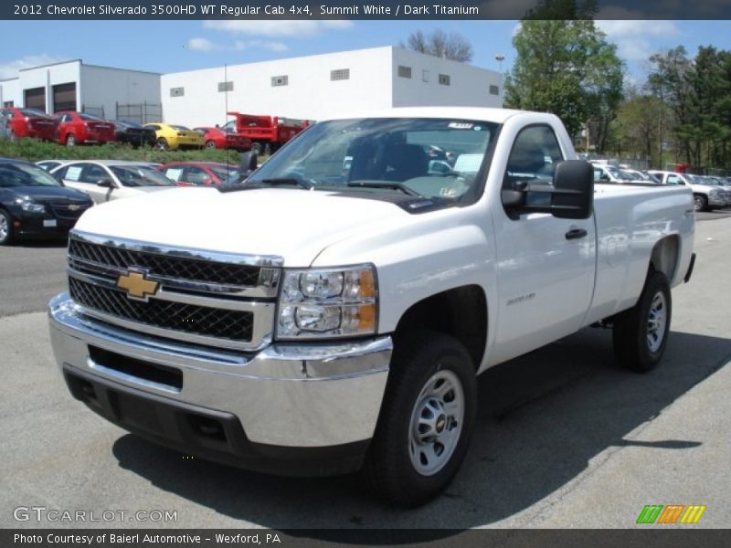 Summit White / Dark Titanium 2012 Chevrolet Silverado 3500HD WT Regular Cab 4x4