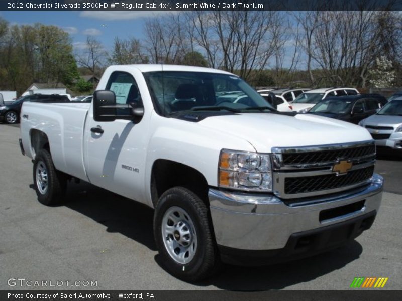 Summit White / Dark Titanium 2012 Chevrolet Silverado 3500HD WT Regular Cab 4x4