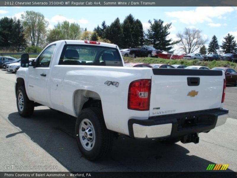 Summit White / Dark Titanium 2012 Chevrolet Silverado 3500HD WT Regular Cab 4x4