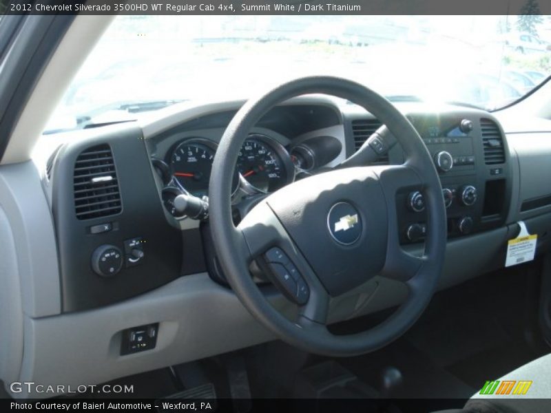 Summit White / Dark Titanium 2012 Chevrolet Silverado 3500HD WT Regular Cab 4x4