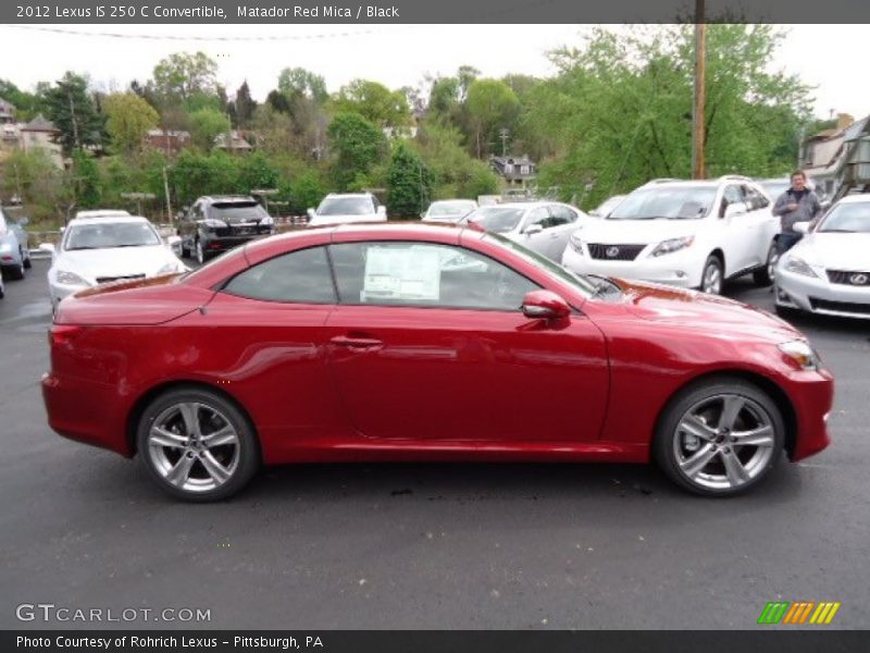 Matador Red Mica / Black 2012 Lexus IS 250 C Convertible