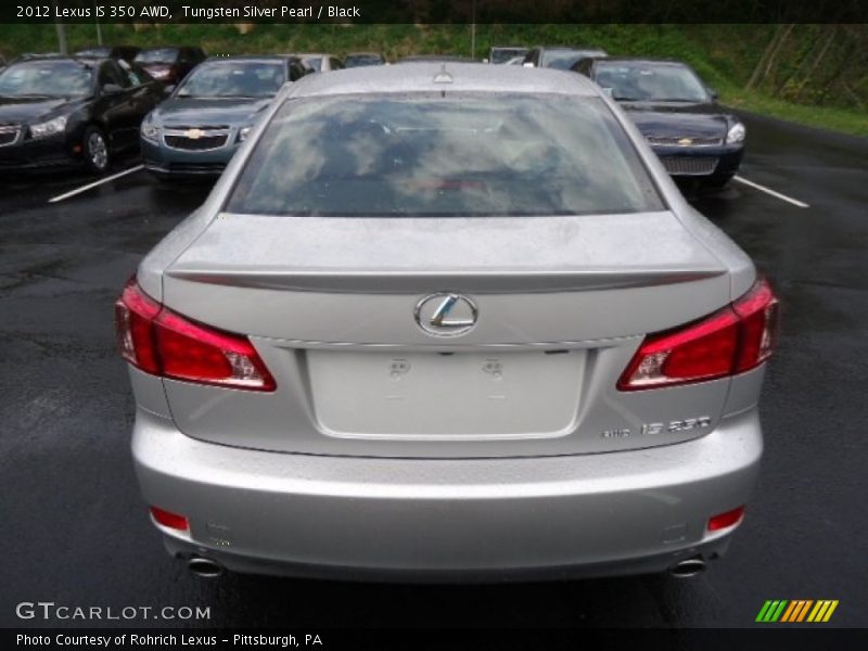 Tungsten Silver Pearl / Black 2012 Lexus IS 350 AWD
