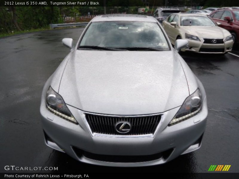 Tungsten Silver Pearl / Black 2012 Lexus IS 350 AWD