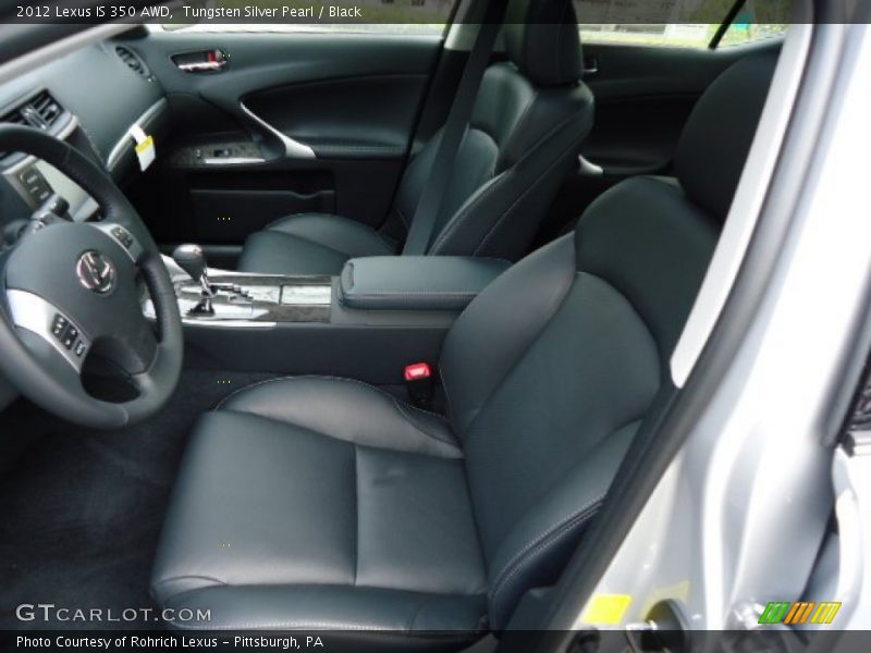 Tungsten Silver Pearl / Black 2012 Lexus IS 350 AWD