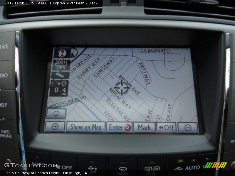 Navigation of 2012 IS 350 AWD