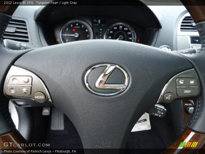 Tungsten Pearl / Light Gray 2012 Lexus ES 350