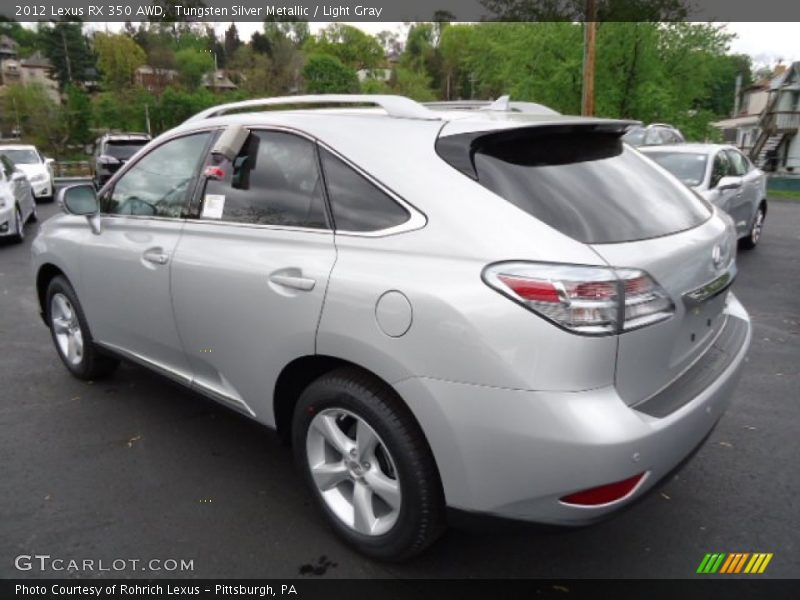 Tungsten Silver Metallic / Light Gray 2012 Lexus RX 350 AWD