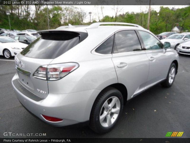 Tungsten Silver Metallic / Light Gray 2012 Lexus RX 350 AWD