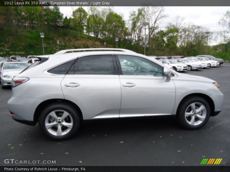 Tungsten Silver Metallic / Light Gray 2012 Lexus RX 350 AWD