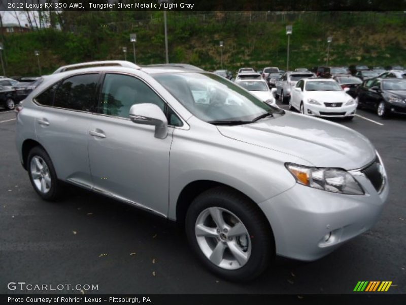 Tungsten Silver Metallic / Light Gray 2012 Lexus RX 350 AWD