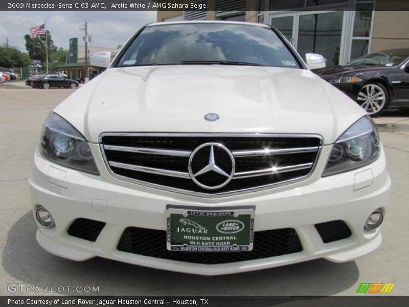 Arctic White / AMG Sahara Beige 2009 Mercedes-Benz C 63 AMG