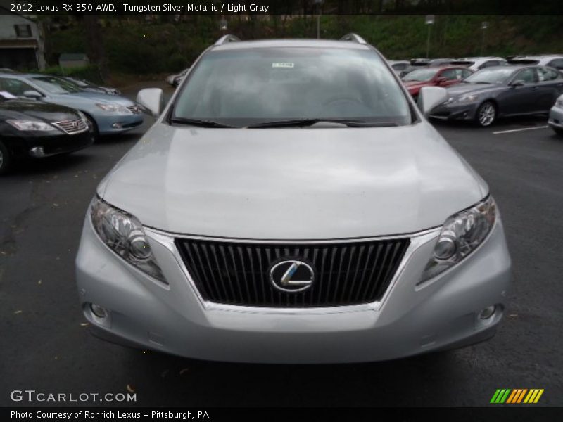 Tungsten Silver Metallic / Light Gray 2012 Lexus RX 350 AWD