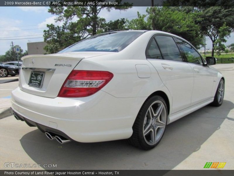 Arctic White / AMG Sahara Beige 2009 Mercedes-Benz C 63 AMG