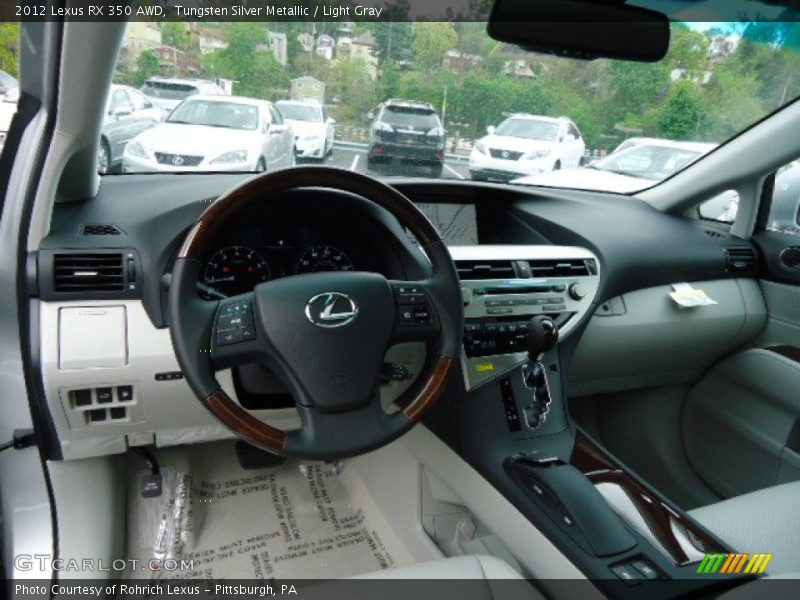 Tungsten Silver Metallic / Light Gray 2012 Lexus RX 350 AWD