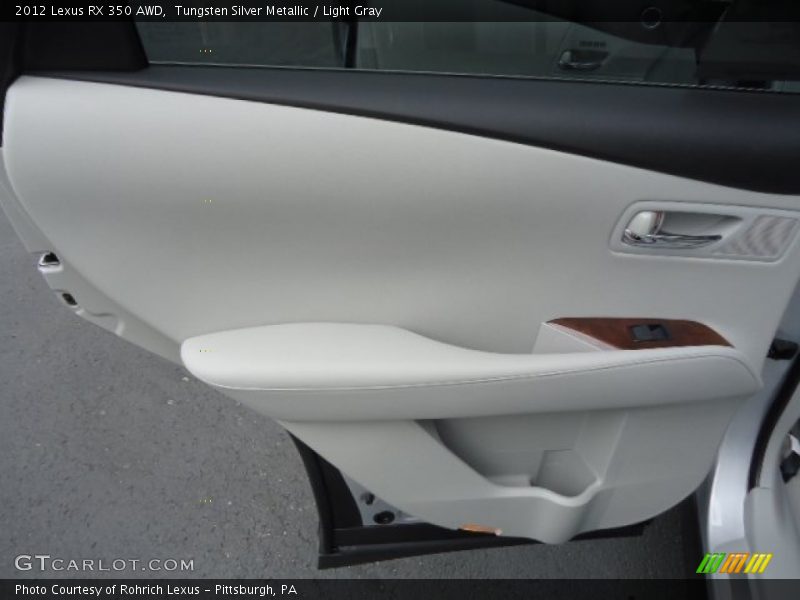 Tungsten Silver Metallic / Light Gray 2012 Lexus RX 350 AWD