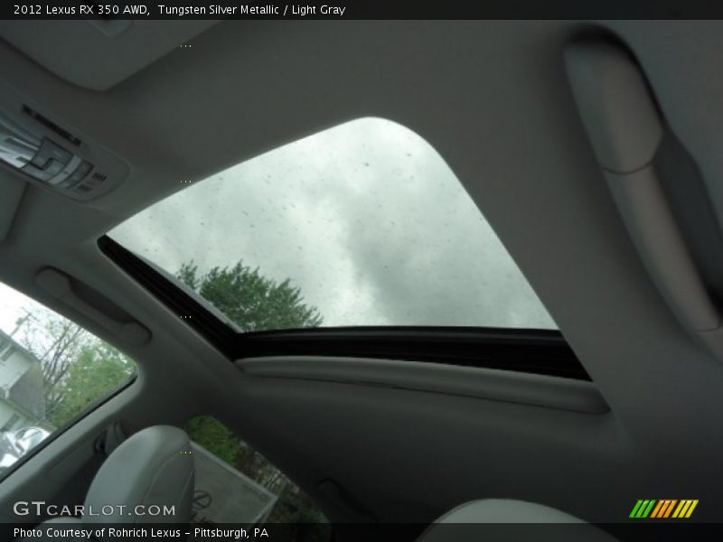 Tungsten Silver Metallic / Light Gray 2012 Lexus RX 350 AWD