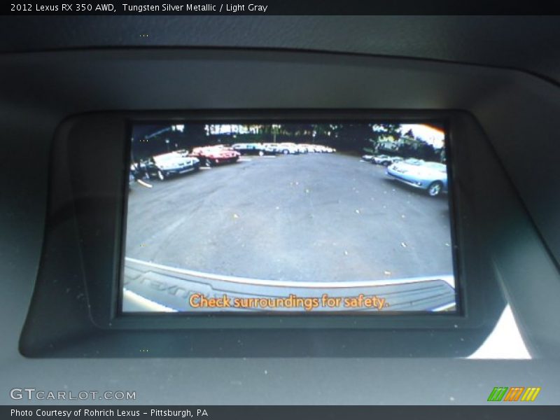 Tungsten Silver Metallic / Light Gray 2012 Lexus RX 350 AWD