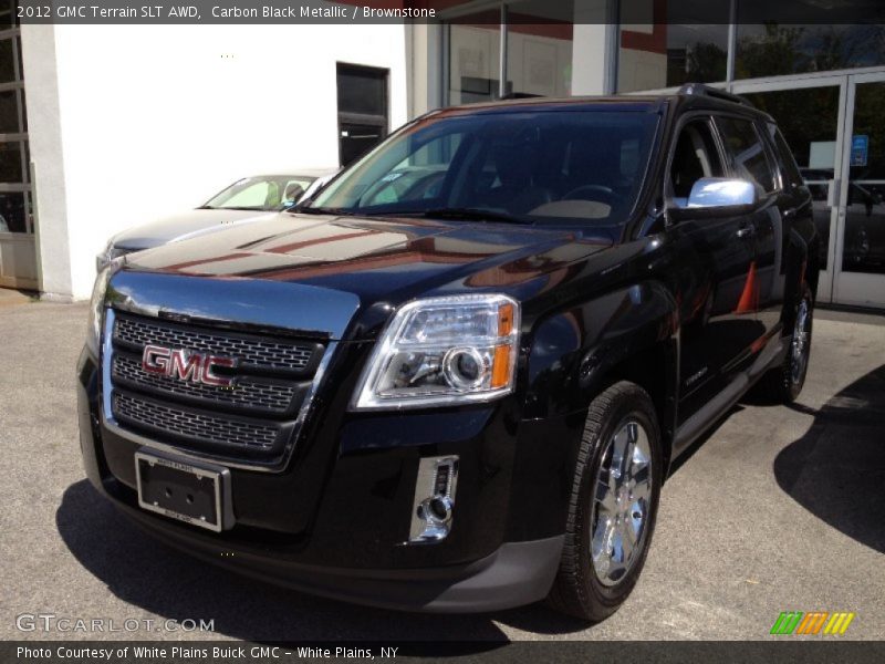 Carbon Black Metallic / Brownstone 2012 GMC Terrain SLT AWD