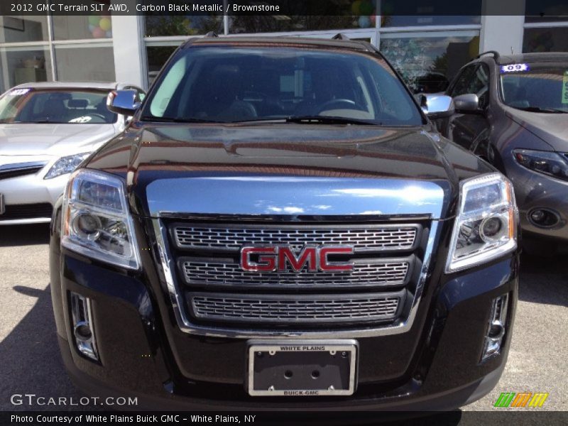 Carbon Black Metallic / Brownstone 2012 GMC Terrain SLT AWD